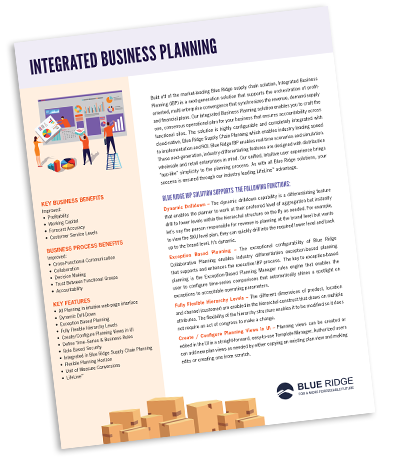 Integrated Business Planning By Blue Ridge